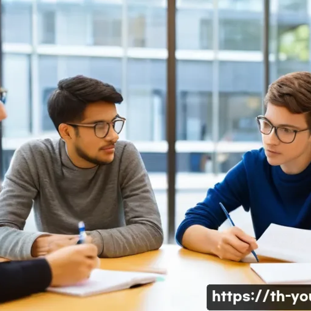청소년상담사 자격증 공부를 위한 그룹 스터디 - **Prompt 1: Collaborative Study Group for Aspiring Psychologists**
A diverse group of young adul...